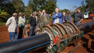 Passalacqua y Hassan recorrieron las obras del Acueducto Troncal Norte en Oberá