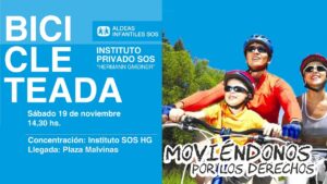 El Instituto SOS organiza su Bicicleteada Solidaria