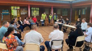 Reunión de coordinación de actividades entre la Policía y los foros de seguridad de Oberá