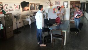 Stevenson visitó el Centro Amigos del Ciego